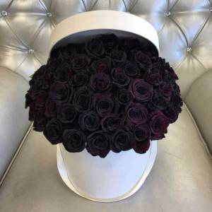 51 черная роза с оформлением R840